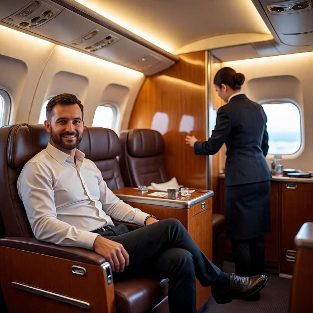 First Class Flight To France