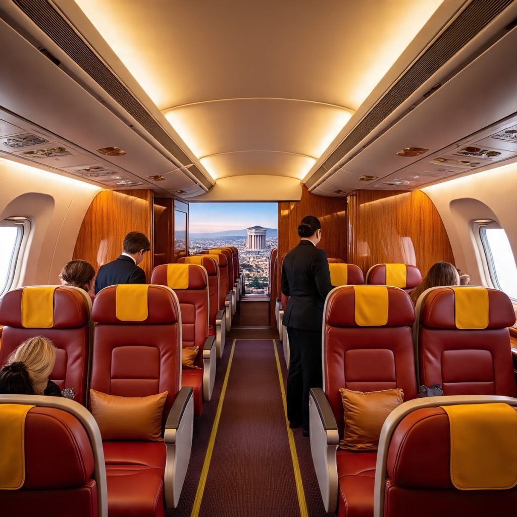 First Class To Athens Greece
